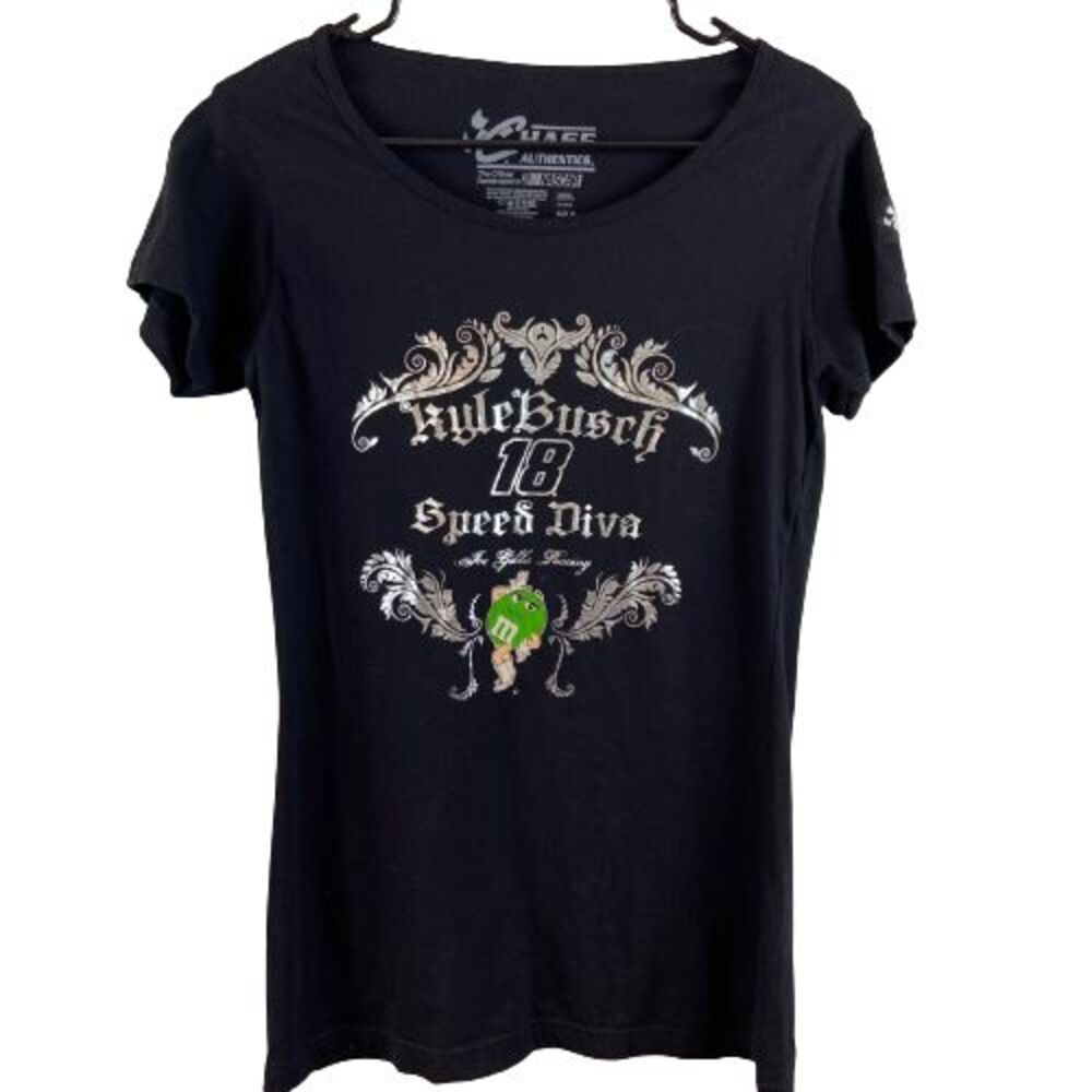 Chase Authentic Women's Medium Kyle Busch M&Ms Racing #18 NASCAR T-Shirt